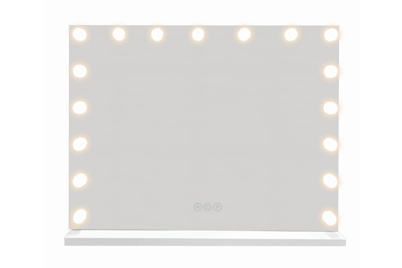 Glow Suuri Meikkipeili 70 cm valaistuksella lampuilla - Hollywood-peili USB-latauksella - Valkoinen - Talo & remontointi - Keittiö & kylpyhuone - Kylpyhuone - Kylpyhuonetarvikkeet