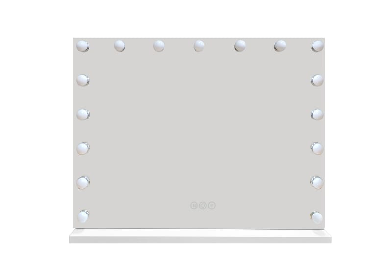 Glow Suuri Meikkipeili 70 cm valaistuksella lampuilla - Hollywood-peili USB-latauksella - Valkoinen - Talo & remontointi - Keittiö & kylpyhuone - Kylpyhuone - Kylpyhuonetarvikkeet