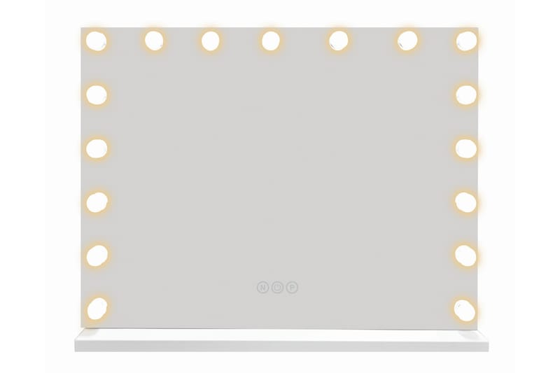 Glow Suuri Meikkipeili 70 cm valaistuksella lampuilla - Hollywood-peili USB-latauksella - Valkoinen - Talo & remontointi - Keittiö & kylpyhuone - Kylpyhuone - Kylpyhuonetarvikkeet