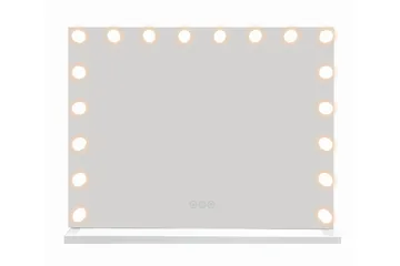 Glow suuri valaistu meikkipeili 80 cm – Hollywood-peili USB-latauksella - Valkoinen - Talo & remontointi - Keittiö & kylpyhuone - Kylpyhuone - Kylpyhuonetarvikkeet