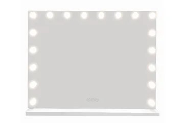 Glow suuri valaistu meikkipeili 80 cm – Hollywood-peili USB-latauksella - Valkoinen - Talo & remontointi - Keittiö & kylpyhuone - Kylpyhuone - Kylpyhuonetarvikkeet