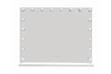 Glow suuri valaistu meikkipeili 80 cm – Hollywood-peili USB-latauksella - Valkoinen - Talo & remontointi - Keittiö & kylpyhuone - Kylpyhuone - Kylpyhuonetarvikkeet
