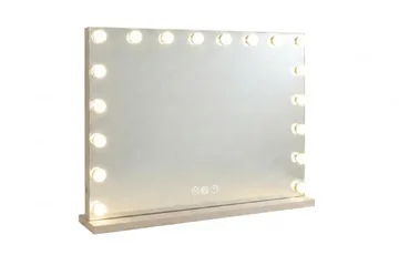 Glow suuri valaistu meikkipeili 80 cm – Hollywood-peili USB-latauksella - Beige - Talo & remontointi - Keittiö & kylpyhuone - Kylpyhuone - Kylpyhuonetarvikkeet