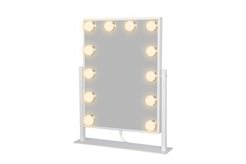 Glow pieni pöytämeili peilillä 36,5 cm jalustalla LED-valaistuksella/valoilla, Hollywood-peili - Valkoinen - Talo & remontointi - Keittiö & kylpyhuone - Kylpyhuone - Kylpyhuonetarvikkeet