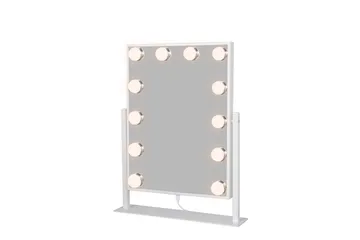 Glow pieni pöytämeili peilillä 36,5 cm jalustalla LED-valaistuksella/valoilla, Hollywood-peili - Valkoinen - Talo & remontointi - Keittiö & kylpyhuone - Kylpyhuone - Kylpyhuonetarvikkeet