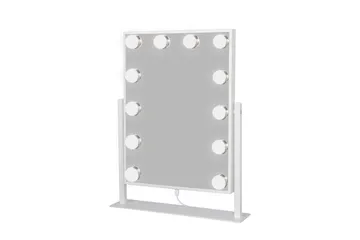 Glow pieni pöytämeili peilillä 36,5 cm jalustalla LED-valaistuksella/valoilla, Hollywood-peili - Valkoinen - Talo & remontointi - Keittiö & kylpyhuone - Kylpyhuone - Kylpyhuonetarvikkeet
