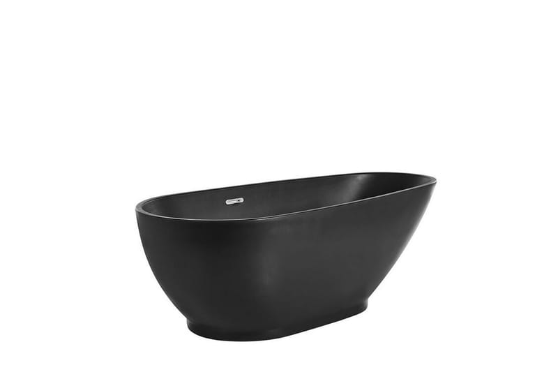 Vapaasti seisova kylpyamme 170 x 80 cm mattamusta GUIANA - Musta - Talo & remontointi - Keittiö & kylpyhuone - Kylpyhuone - Kylpyammeet - Vapaasti seisovat ammeet