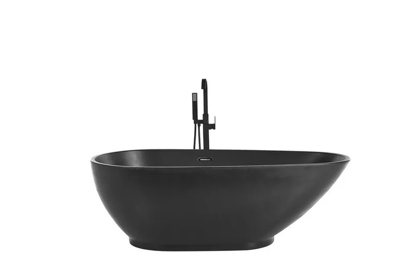 Vapaasti seisova kylpyamme 170 x 80 cm mattamusta GUIANA, Musta