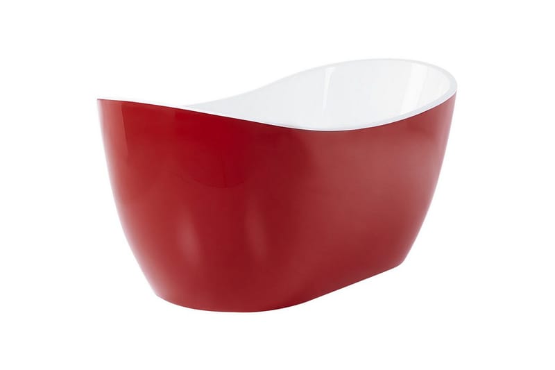 Badkar Beliani Antigua Röd/vit/silver, 75x150x72 cm Red||White||Silver - Talo & remontointi - Keittiö & kylpyhuone - Kylpyhuone - Kylpyammeet - Vapaasti seisovat ammeet