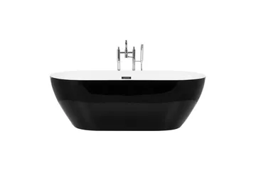 Badkar Beliani Carrera Svart/Silver, 75x150x58 cm Black||Silver - Talo & remontointi - Keittiö & kylpyhuone - Kylpyhuone - Kylpyammeet - Vapaasti seisovat ammeet