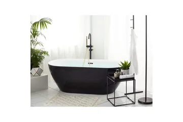 Badkar Beliani Carrera Svart/Silver, 75x150x58 cm Black||Silver - Talo & remontointi - Keittiö & kylpyhuone - Kylpyhuone - Kylpyammeet - Vapaasti seisovat ammeet
