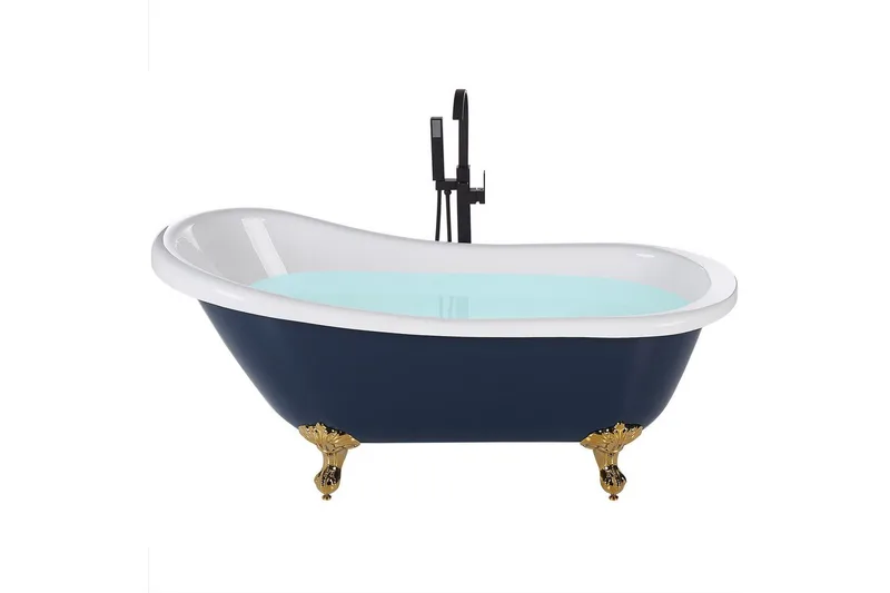 Badkar Beliani Cayman Blå/vit/guld, 76x170x76 cm blue||White||GOLD, undefined