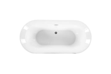 Badkar Beliani Ovalle White||Silver - Talo & remontointi - Keittiö & kylpyhuone - Kylpyhuone - Kylpyammeet - Vapaasti seisovat ammeet