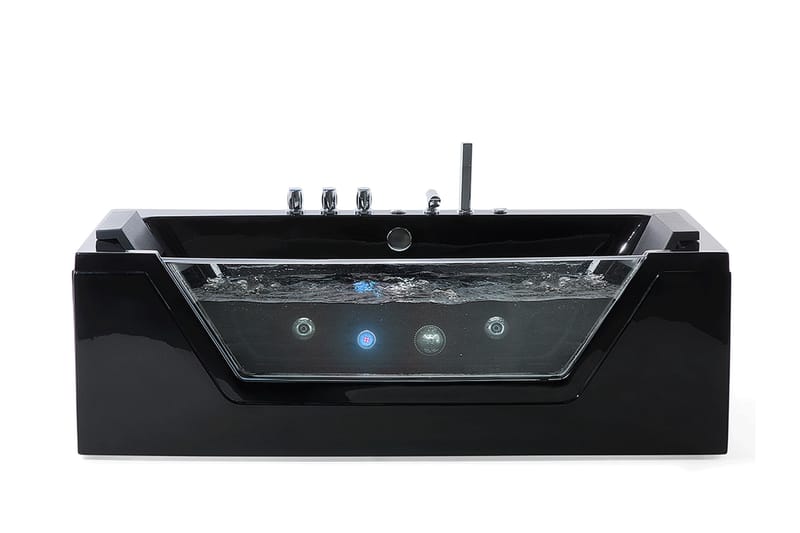 Poreamme Mellisa LED-valaistus 150 cm - Musta - Talo & remontointi - Keittiö & kylpyhuone - Kylpyhuone - Kylpyammeet - Poreammeet & hierovat ammeet