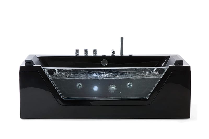 Poreamme Mellisa LED-valaistus 150 cm - Musta - Talo & remontointi - Keittiö & kylpyhuone - Kylpyhuone - Kylpyammeet - Poreammeet & hierovat ammeet
