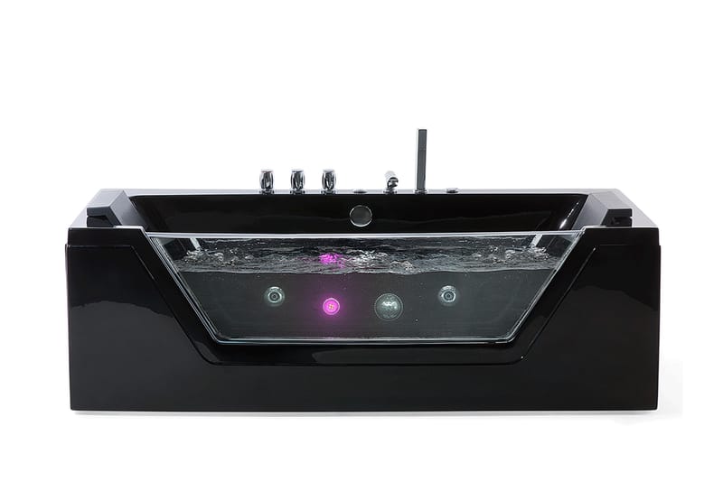 Poreamme Mellisa LED-valaistus 150 cm - Musta - Talo & remontointi - Keittiö & kylpyhuone - Kylpyhuone - Kylpyammeet - Poreammeet & hierovat ammeet