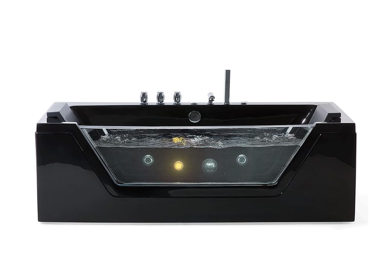 Poreamme Mellisa LED-valaistus 150 cm - Musta - Talo & remontointi - Keittiö & kylpyhuone - Kylpyhuone - Kylpyammeet - Poreammeet & hierovat ammeet