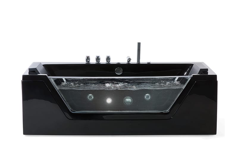 Poreamme Mellisa LED-valaistus 150 cm - Musta - Talo & remontointi - Keittiö & kylpyhuone - Kylpyhuone - Kylpyammeet - Poreammeet & hierovat ammeet