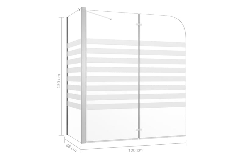 Kylpyammeen seinä 120x68x130 cm karkaistu lasi viiva - Talo & remontointi - Keittiö & kylpyhuone - Kylpyhuone - Kylpyammeet - Suihkuseinälliset ammeet