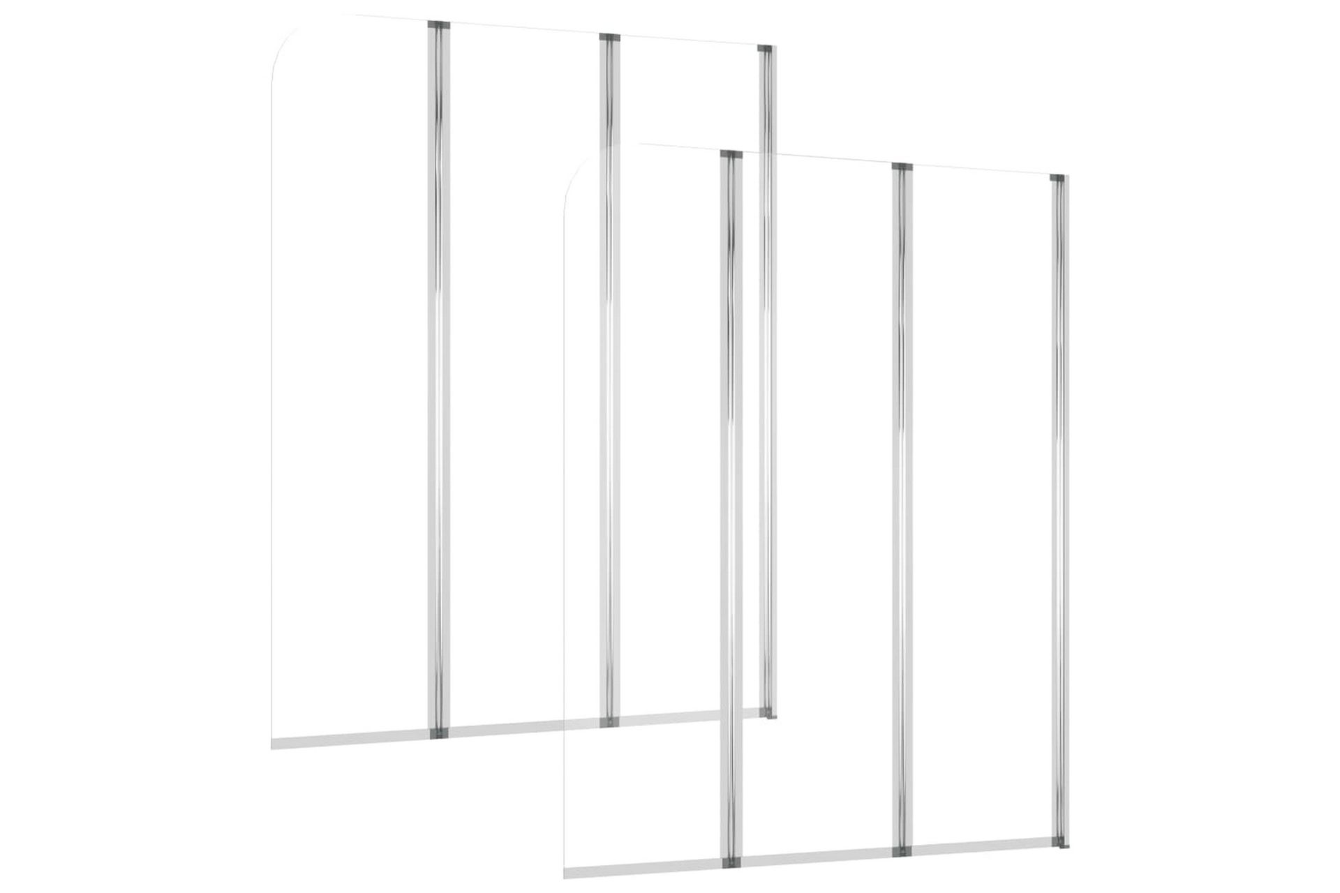 Kylpyammeen seinät 2 kpl 104x130cm karkaistu lasi läpinäkyvä - Talo & remontointi - Keittiö & kylpyhuone - Kylpyhuone - Kylpyammeet - Suihkuseinälliset ammeet