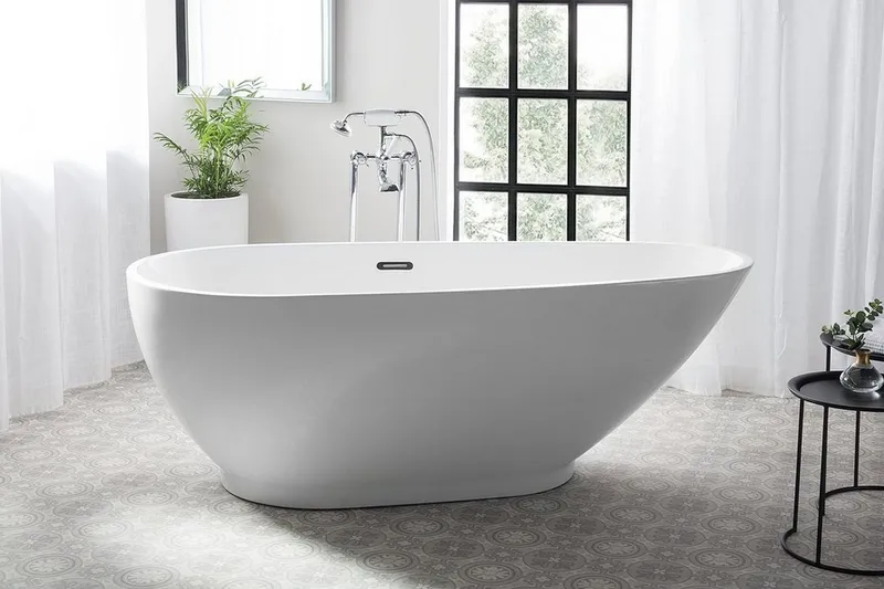 Kylpyamme Guiana 170 cm - Valkoinen - Talo & remontointi - Keittiö & kylpyhuone - Kylpyhuone - Kylpyammeet - Vapaasti seisovat ammeet