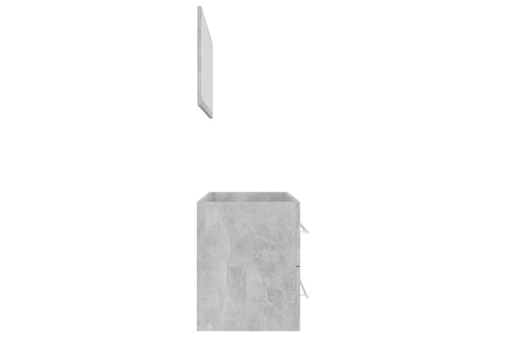 2-osainen kylpyhuoneen kalustesarja betoninharmaa lastulevy - Harmaa - Kylpyhuonekalustepaketit