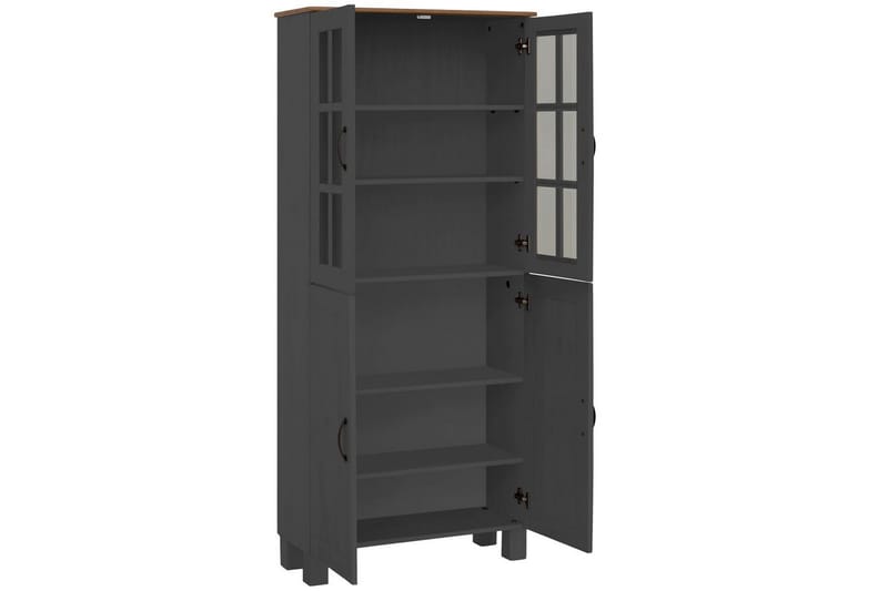 Alby Korkea Kaappi Kylpyhuoneeseen 130x75x30 cm - Harmaa - Talo & remontointi - Keittiö & kylpyhuone - Kylpyhuone - Kylpyhuonekalusteet - Kylpyhuonekaapit