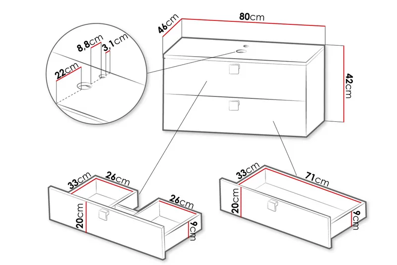 Alima Allaskaappi - Talo & remontointi - Keittiö & kylpyhuone - Kylpyhuone - Kylpyhuonekalusteet - Allaskaappi