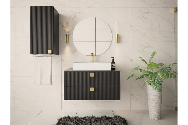Alima Kalustesarja - kylpyhuone - Musta - Talo & remontointi - Keittiö & kylpyhuone - Kylpyhuone - Kylpyhuonekalusteet - Kylpyhuonekalustepaketit