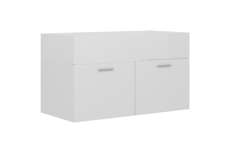 Allaskaappi 80x38,5x46 cm - Valkoinen Korkeakiilto - Talo & remontointi - Keittiö & kylpyhuone - Kylpyhuone - Kylpyhuonekalusteet - Allaskaappi