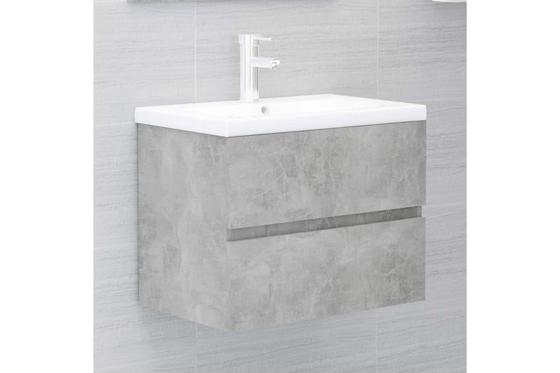 Allaskaappi betoninharmaa 60x38,5x45 cm lastulevy - Harmaa - Talo & remontointi - Keittiö & kylpyhuone - Kylpyhuone - Kylpyhuonekalusteet - Allaskaappi