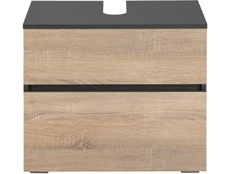 Allaskaappi Gaddesden 60x35 cm - Antrasiitti/Luonnonväri - Talo & remontointi - Keittiö & kylpyhuone - Kylpyhuone - Kylpyhuonekalusteet - Allaskaappi