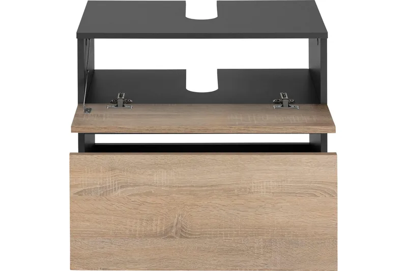 Allaskaappi Gaddesden 60x35 cm - Antrasiitti/Valkoinen - Talo & remontointi - Keittiö & kylpyhuone - Kylpyhuone - Kylpyhuonekalusteet - Allaskaappi