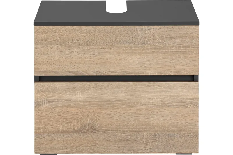 Allaskaappi Gaddesden 60x35 cm - Antrasiitti/Valkoinen - Talo & remontointi - Keittiö & kylpyhuone - Kylpyhuone - Kylpyhuonekalusteet - Allaskaappi