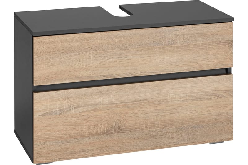 Allaskaappi Gaddesden 80x35 cm - Antrasiitti/Valkoinen - Talo & remontointi - Keittiö & kylpyhuone - Kylpyhuone - Kylpyhuonekalusteet - Allaskaappi