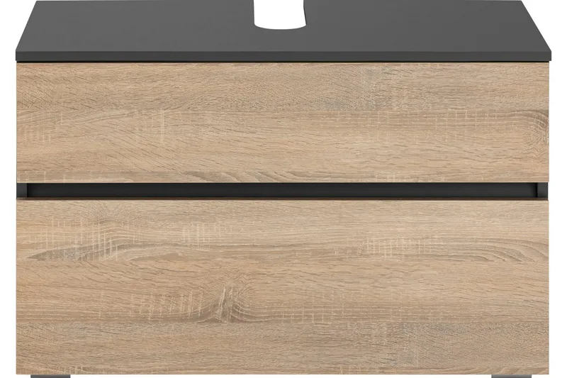 Allaskaappi Gaddesden 80x35 cm - Antrasiitti/Valkoinen - Talo & remontointi - Keittiö & kylpyhuone - Kylpyhuone - Kylpyhuonekalusteet - Allaskaappi