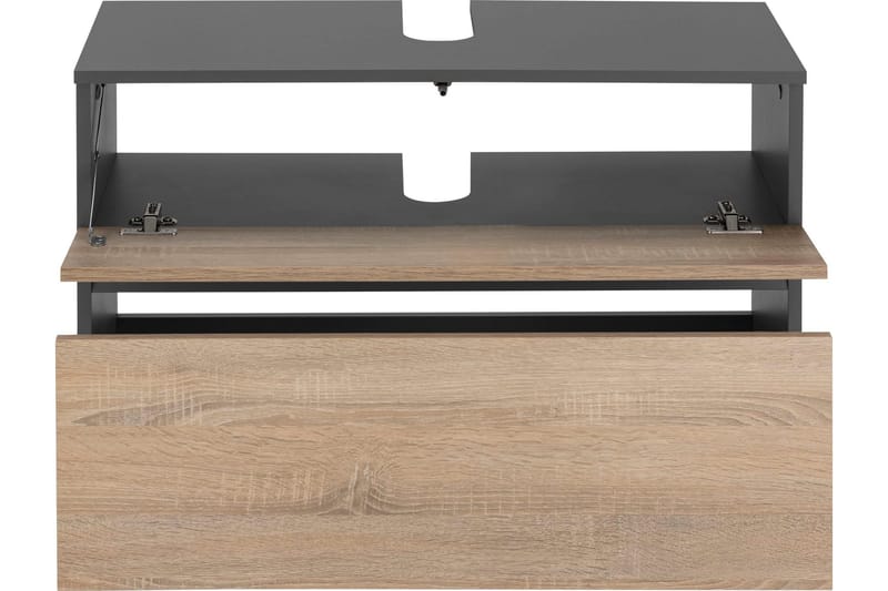 Allaskaappi Gaddesden 80x35 cm - Antrasiitti/Valkoinen - Talo & remontointi - Keittiö & kylpyhuone - Kylpyhuone - Kylpyhuonekalusteet - Allaskaappi