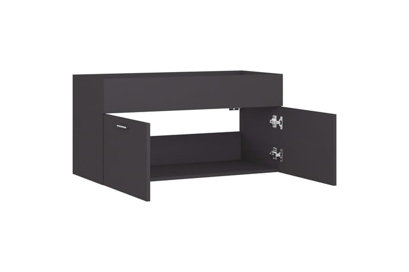 Allaskaappi harmaa 90x38,5x46 cm lastulevy - Harmaa - Talo & remontointi - Keittiö & kylpyhuone - Kylpyhuone - Kylpyhuonekalusteet - Allaskaappi