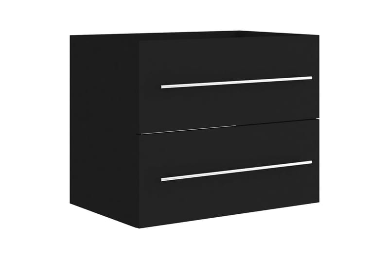 Allaskaappi musta 60x38,5x48 cm lastulevy - Musta - Talo & remontointi - Keittiö & kylpyhuone - Kylpyhuone - Kylpyhuonekalusteet - Allaskaappi