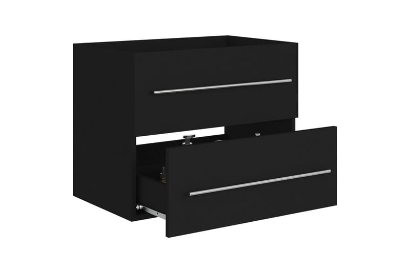 Allaskaappi musta 60x38,5x48 cm lastulevy - Musta - Talo & remontointi - Keittiö & kylpyhuone - Kylpyhuone - Kylpyhuonekalusteet - Allaskaappi