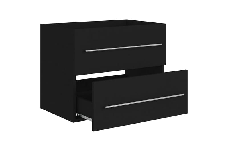 Allaskaappi musta 60x38,5x48 cm lastulevy - Musta - Talo & remontointi - Keittiö & kylpyhuone - Kylpyhuone - Kylpyhuonekalusteet - Allaskaappi