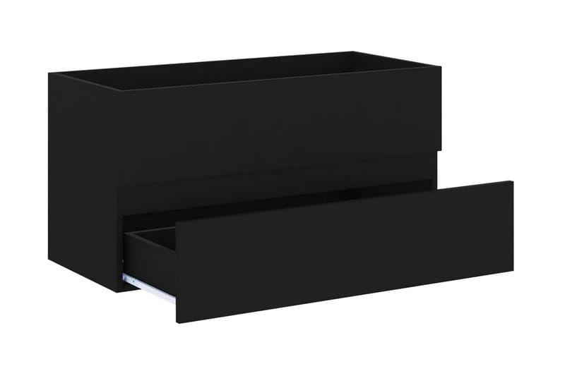 Allaskaappi musta 90x38,5x45 cm lastulevy - Talo & remontointi - Keittiö & kylpyhuone - Kylpyhuone - Kylpyhuonekalusteet - Allaskaappi