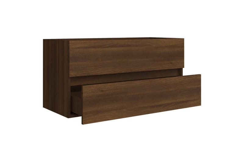 Allaskaappi ruskea tammi 90x38,5x45 cm tekninen puu - Ruskea - Talo & remontointi - Keittiö & kylpyhuone - Kylpyhuone - Kylpyhuonekalusteet - Allaskaappi