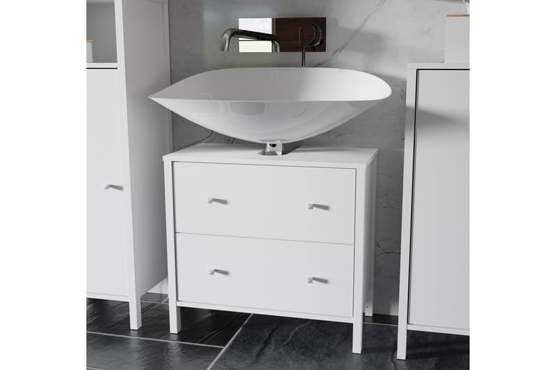 Allaskaappi Samkov 35x64 cm 2 laatikkoa - Valkoinen - Talo & remontointi - Keittiö & kylpyhuone - Kylpyhuone - Kylpyhuonekalusteet - Allaskaappi