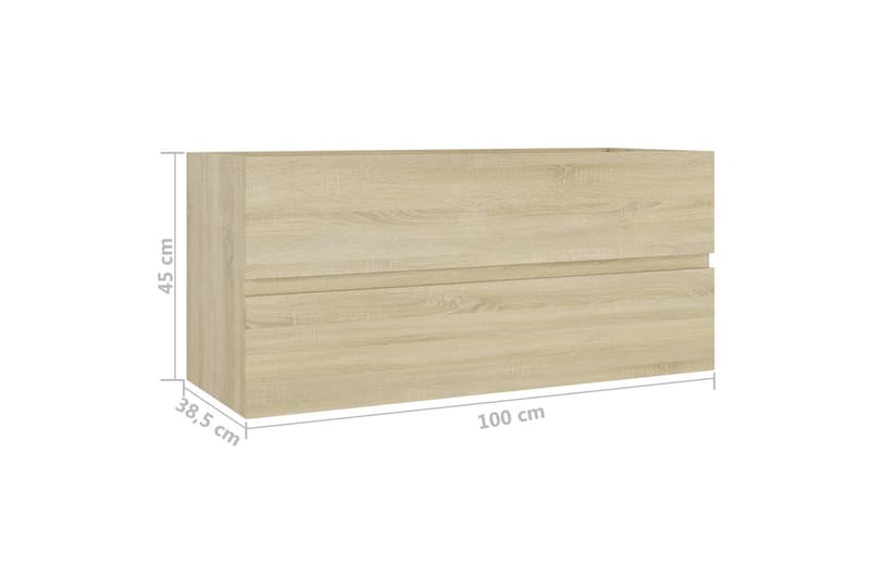 Allaskaappi Sonoma-tammi 100x38,5x45 cm lastulevy - Talo & remontointi - Keittiö & kylpyhuone - Kylpyhuone - Kylpyhuonekalusteet - Allaskaappi