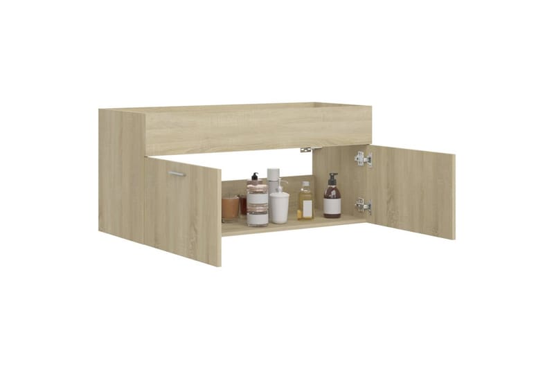 Allaskaappi Sonoma-tammi 100x38,5x46 cm lastulevy - Ruskea - Talo & remontointi - Keittiö & kylpyhuone - Kylpyhuone - Kylpyhuonekalusteet - Allaskaappi