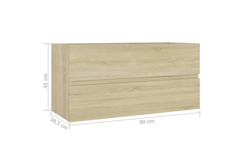 Allaskaappi Sonoma-tammi 90x38,5x45 cm lastulevy - Talo & remontointi - Keittiö & kylpyhuone - Kylpyhuone - Kylpyhuonekalusteet - Allaskaappi