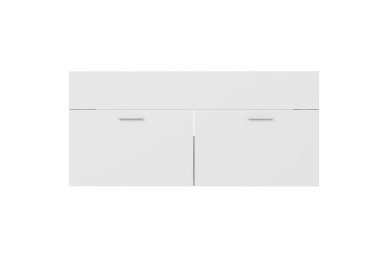 Allaskaappi valkoinen ja Sonoma-tammi 100x38,5x46 cm - Beige - Talo & remontointi - Keittiö & kylpyhuone - Kylpyhuone - Kylpyhuonekalusteet - Allaskaappi