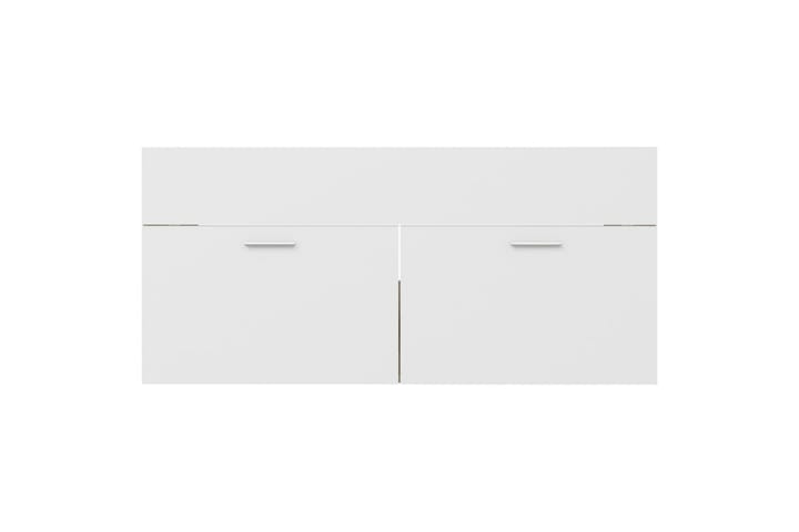 Allaskaappi valkoinen ja Sonoma-tammi 100x38,5x46 cm - Beige - Allaskaappi