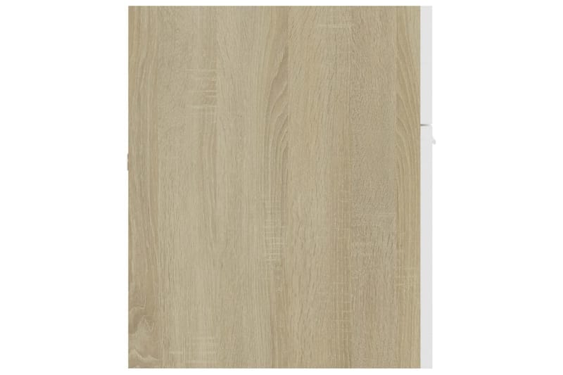 Allaskaappi valkoinen ja Sonoma-tammi 100x38,5x46 cm - Beige - Talo & remontointi - Keittiö & kylpyhuone - Kylpyhuone - Kylpyhuonekalusteet - Allaskaappi